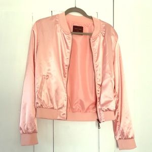 Satin Pink Bomber